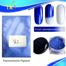 Pigmento termocrômico azul mudar de cor com mudança de temperatura, pigmentos sensíveis ao calor para unha polonês.